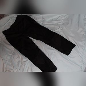 nova sport womens leggings small L black ribbed detail stretchy womans gym i13